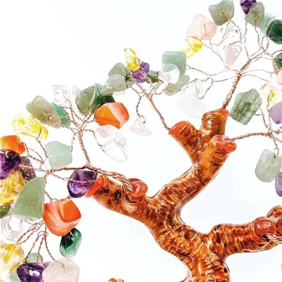 XIEHE-SHOP Crystal Fortune Tree,Gold Money Tree Feng Shui Bringing Wealth - Picture 2 of 4